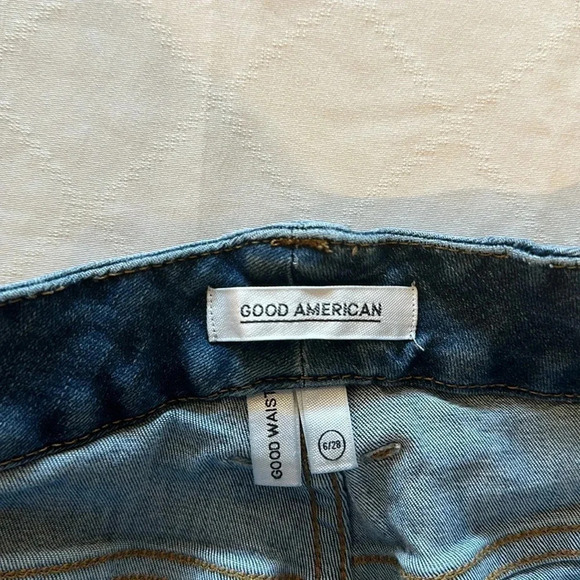Good American GOOD WAIST HIGH RISE SKINNY JEANS GW067T Size 06/28 Inseam 29" - Picture 3 of 6